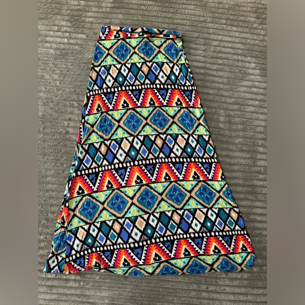 Long colourful skirt
